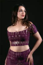 Alkimiya Allie Crop Top Aubergine-Gold