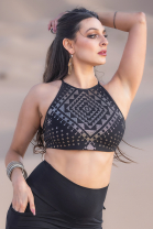 Alkimiya Olga Pyramid Bra Obsidian